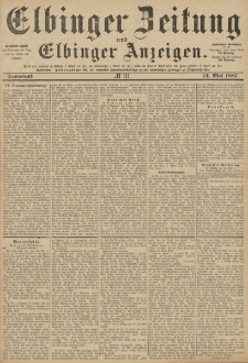 Elbinger Zeitung und Elbinger Anzeigen, Nr. 111 Sonnabend 14. Mai 1887