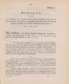 Gesetz-Sammlung für die Königlichen Preussischen Staaten (Kirchengesetz), 8. Juni 1898