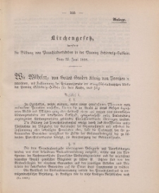 Gesetz-Sammlung für die Königlichen Preussischen Staaten (Kirchengesetz), 25. Juni 1898