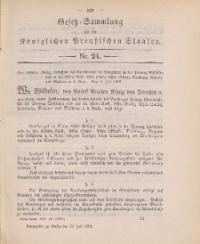 Gesetz-Sammlung für die Königlichen Preussischen Staaten, 19. Juli 1898, nr. 24.