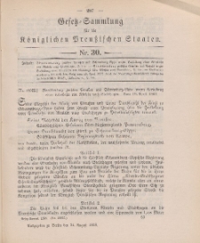 Gesetz-Sammlung für die Königlichen Preussischen Staaten, 24. August 1898, nr. 30.