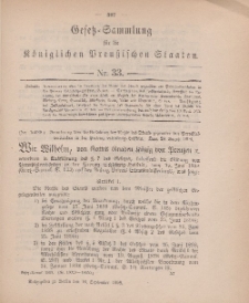 Gesetz-Sammlung für die Königlichen Preussischen Staaten, 16. September 1898, nr. 33.