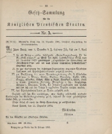 Gesetz-Sammlung für die Königlichen Preussischen Staaten, 21. Februar 1895, nr. 5.