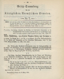 Gesetz-Sammlung für die Königlichen Preussischen Staaten, 23. März 1895, nr. 7.