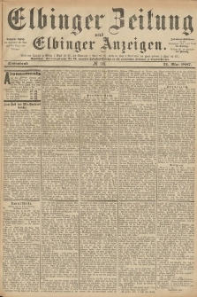 Elbinger Zeitung und Elbinger Anzeigen, Nr. 116 Sonnabend 21. Mai 1887