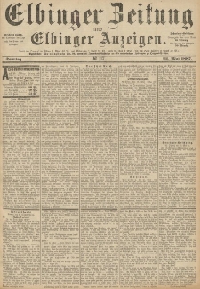 Elbinger Zeitung und Elbinger Anzeigen, Nr. 117 Sonntag 22. Mai 1887