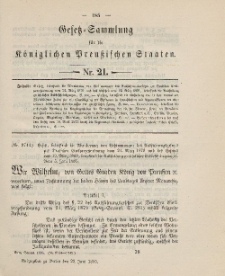 Gesetz-Sammlung für die Königlichen Preussischen Staaten, 22. Juni 1895, nr. 21.