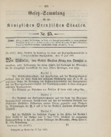 Gesetz-Sammlung für die Königlichen Preussischen Staaten, 17. Juli 1895, nr. 25.