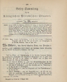 Gesetz-Sammlung für die Königlichen Preussischen Staaten, 5. August 1895, nr. 28.