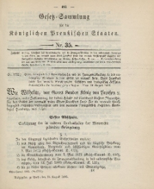 Gesetz-Sammlung für die Königlichen Preussischen Staaten, 31. August 1895, nr. 35.