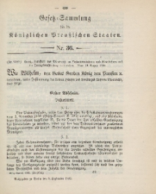 Gesetz-Sammlung für die Königlichen Preussischen Staaten, 5. September 1895, nr. 36.