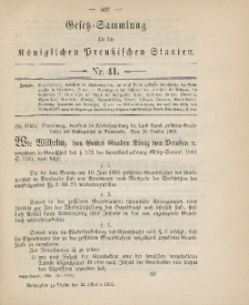 Gesetz-Sammlung für die Königlichen Preussischen Staaten, 24. Oktober 1895, nr. 41.