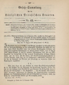 Gesetz-Sammlung für die Königlichen Preussischen Staaten, 14. November 1895, nr. 42.