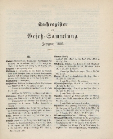 Gesetz-Sammlung für die Königlichen Preussischen Staaten (Sachregister), 1895