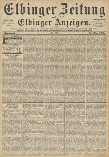 Elbinger Zeitung und Elbinger Anzeigen, Nr. 122 Sonnabend 28. Mai 1887