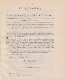 Gesetz-Sammlung für die Königlichen Preussischen Staaten, 30. Januar 1888, nr. 3.