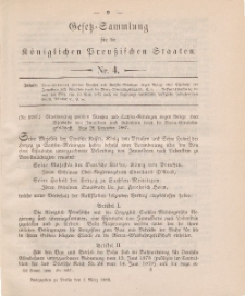 Gesetz-Sammlung für die Königlichen Preussischen Staaten, 2. März 1888, nr. 4.