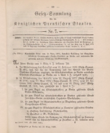 Gesetz-Sammlung für die Königlichen Preussischen Staaten, 23. März 1888, nr. 7.