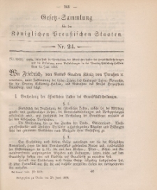 Gesetz-Sammlung für die Königlichen Preussischen Staaten, 29. Juni 1888, nr. 24.