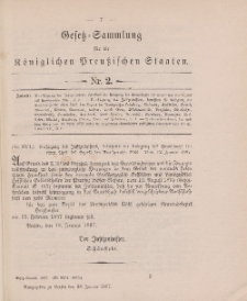 Gesetz-Sammlung für die Königlichen Preussischen Staaten, 28. Januar 1897, nr. 2.