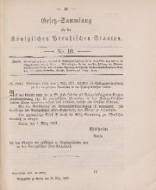 Gesetz-Sammlung für die Königlichen Preussischen Staaten, 29. März 1897, nr. 10.