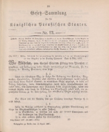 Gesetz-Sammlung für die Königlichen Preussischen Staaten, 13. April 1897, nr. 13.