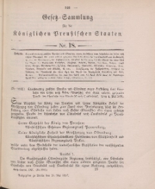 Gesetz-Sammlung für die Königlichen Preussischen Staaten, 26. Mai 1897, nr. 18.
