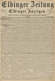 Elbinger Zeitung und Elbinger Anzeigen, Nr. 128 Sonntag 5. Juni 1887