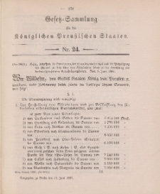 Gesetz-Sammlung für die Königlichen Preussischen Staaten, 14. Juni 1897, nr. 24.