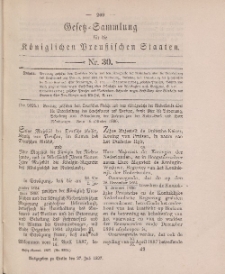 Gesetz-Sammlung für die Königlichen Preussischen Staaten, 27. Juli 1897, nr. 30.