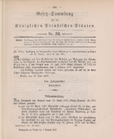 Gesetz-Sammlung für die Königlichen Preussischen Staaten, 7. August 1897, nr. 32.