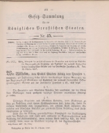 Gesetz-Sammlung für die Königlichen Preussischen Staaten, 21. Oktober 1897, nr. 45.