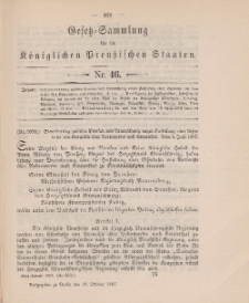 Gesetz-Sammlung für die Königlichen Preussischen Staaten, 28. Oktober 1897, nr. 46.