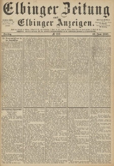 Elbinger Zeitung und Elbinger Anzeigen, Nr. 132 Freitag 10. Juni 1887