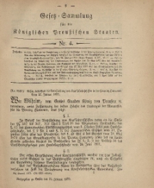 Gesetz-Sammlung für die Königlichen Preussischen Staaten, 21. Februar 1879, nr. 4.