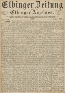 Elbinger Zeitung und Elbinger Anzeigen, Nr. 137 Donnerstag 16. Juni 1887
