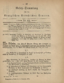 Gesetz-Sammlung für die Königlichen Preussischen Staaten, 15. November 1879, nr. 44.