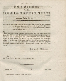 Gesetz-Sammlung für die Königlichen Preussischen Staaten, 21. Juni 1814, nr. 8.