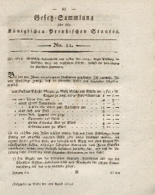 Gesetz-Sammlung für die Königlichen Preussischen Staaten, 2. August 1814, nr. 11.