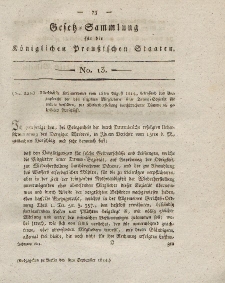 Gesetz-Sammlung für die Königlichen Preussischen Staaten, 8. September 1814, nr. 13.