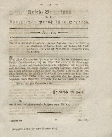 Gesetz-Sammlung für die Königlichen Preussischen Staaten, 27. September 1814, nr. 16.