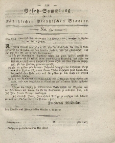 Gesetz-Sammlung für die Königlichen Preussischen Staaten, 9. Mai 1816, nr. 9.