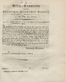 Gesetz-Sammlung für die Königlichen Preussischen Staaten, 25. Mai 1816, nr. 10.
