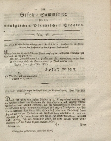 Gesetz-Sammlung für die Königlichen Preussischen Staaten, 11. Juli 1816, nr. 15.