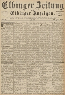 Elbinger Zeitung und Elbinger Anzeigen, Nr. 146 Sonntag 26. Juni 1887