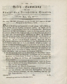 Gesetz-Sammlung für die Königlichen Preussischen Staaten, 6. November 1817, nr. 16.