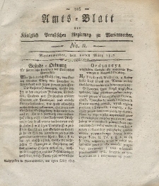 Amts-Blatt der Königlich Preußischen Regierung zu Marienwerder, 14. März 1817, No. 11.