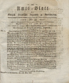 Amts-Blatt der Königlich Preußischen Regierung zu Marienwerder, 30. Mai 1817, No. 22.