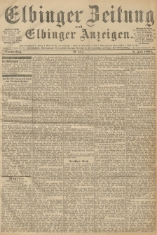 Elbinger Zeitung und Elbinger Anzeigen, Nr. 154 Donnerstag 5. Juli 1894