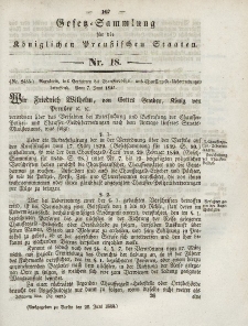 Gesetz-Sammlung für die Königlichen Preussischen Staaten, 26. Juni 1844, nr. 18.